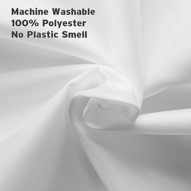 Titanker Waterproof Fabric Shower Curtain Liner Washable, Cloth Shower Liner with Magnets, White Shower Liner Soft Fabric, Lightweight Shower Curtain Liner, 70x72 Inches - Image 3